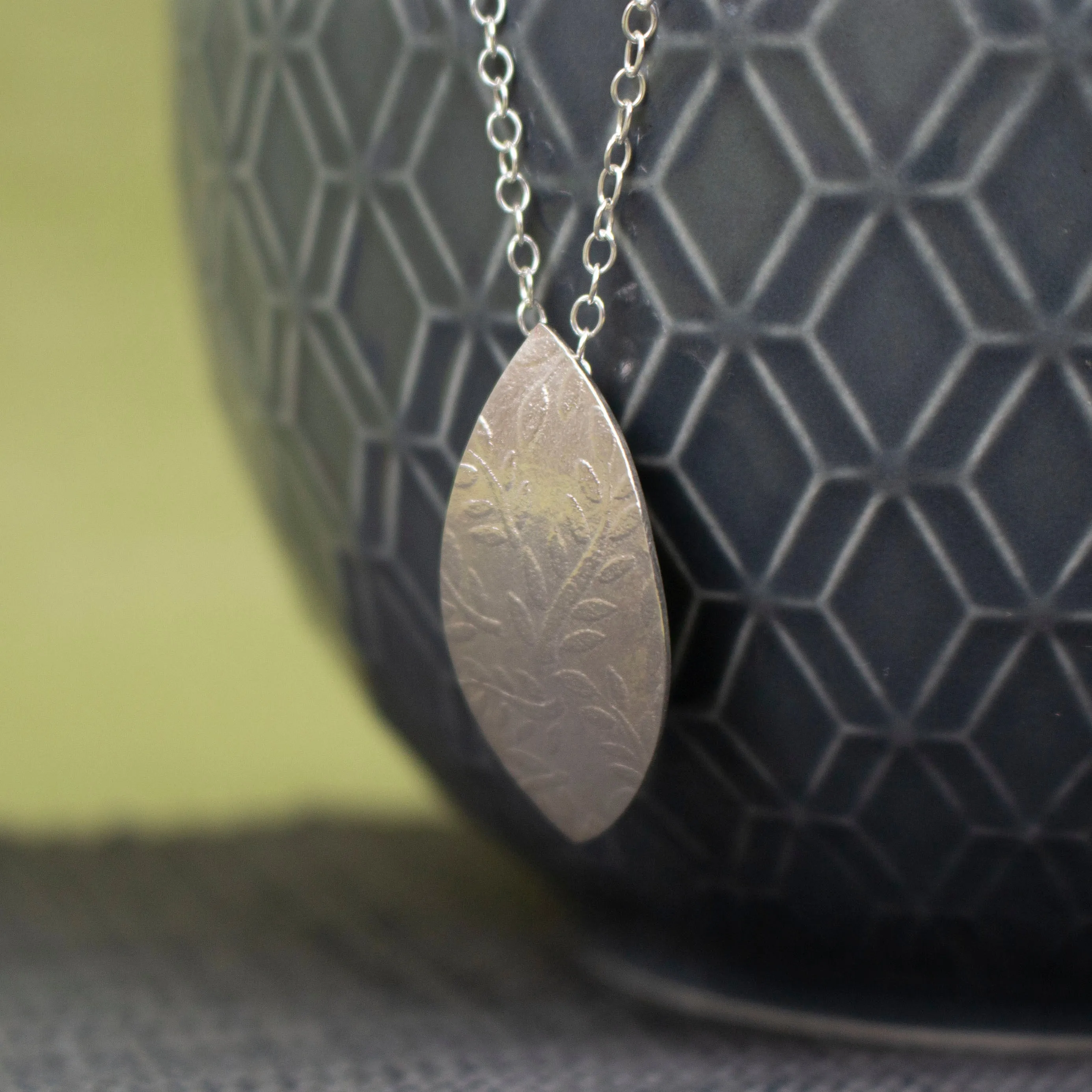 Leaf Petal Silver Pendant