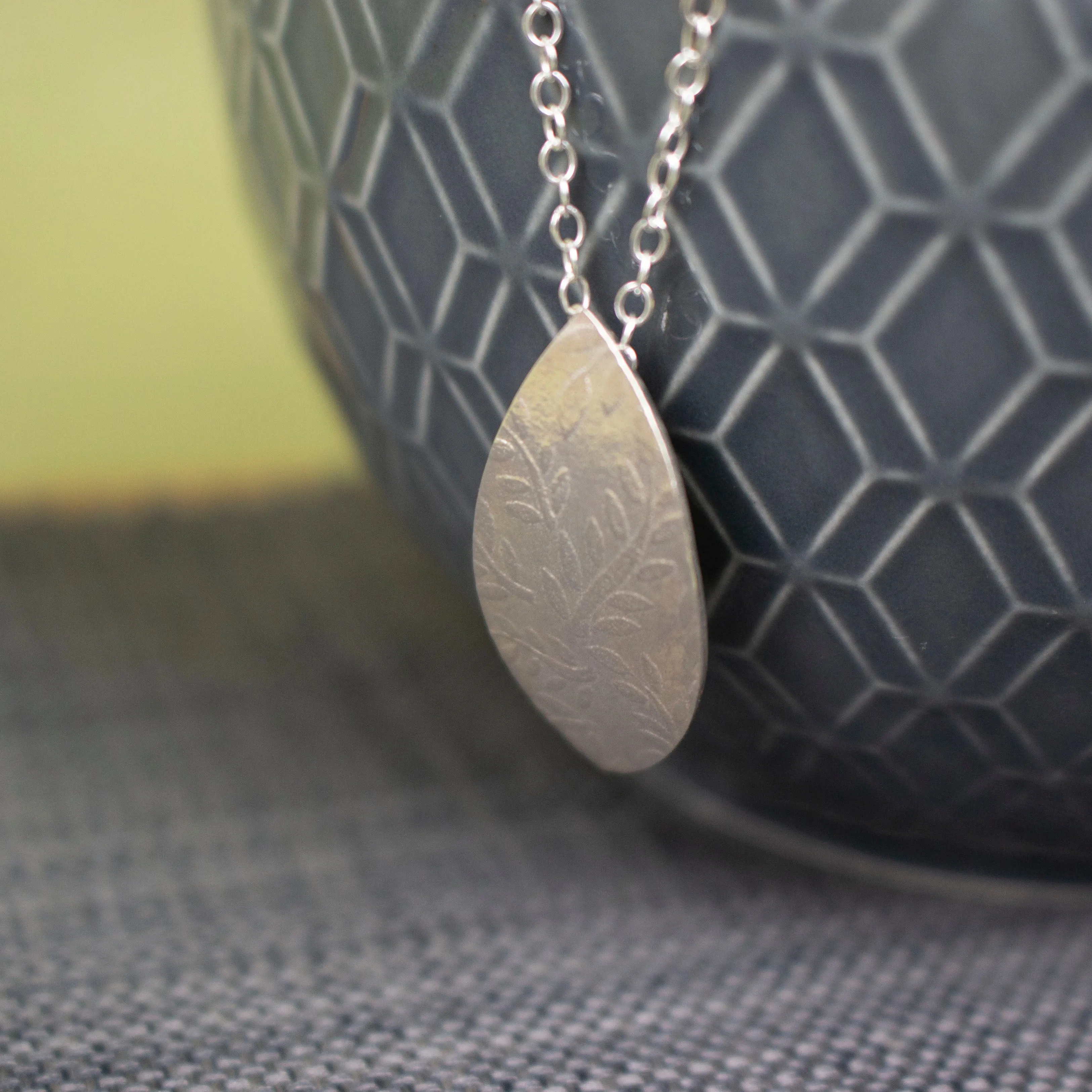 Leaf Petal Silver Pendant