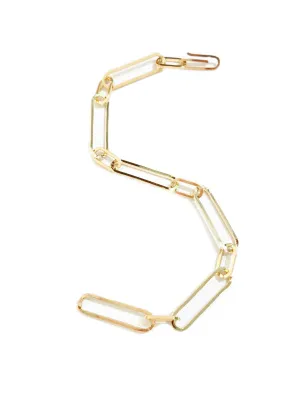 Long Link Paperclip Chain Bracelet