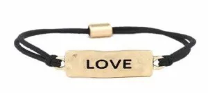 Love Stretch Band Bracelet Gold