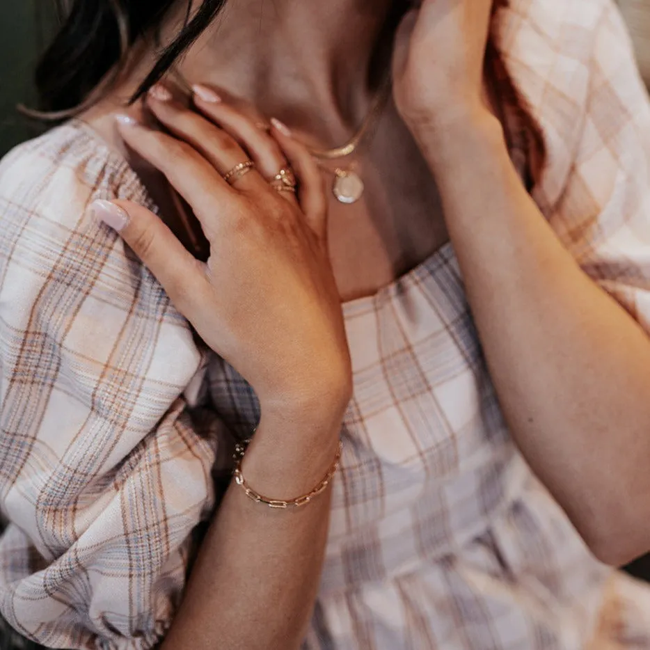 Madeline Gold Filled Paperclip Bracelet