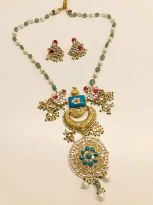 Manika Multi Colour Long Kundan Set