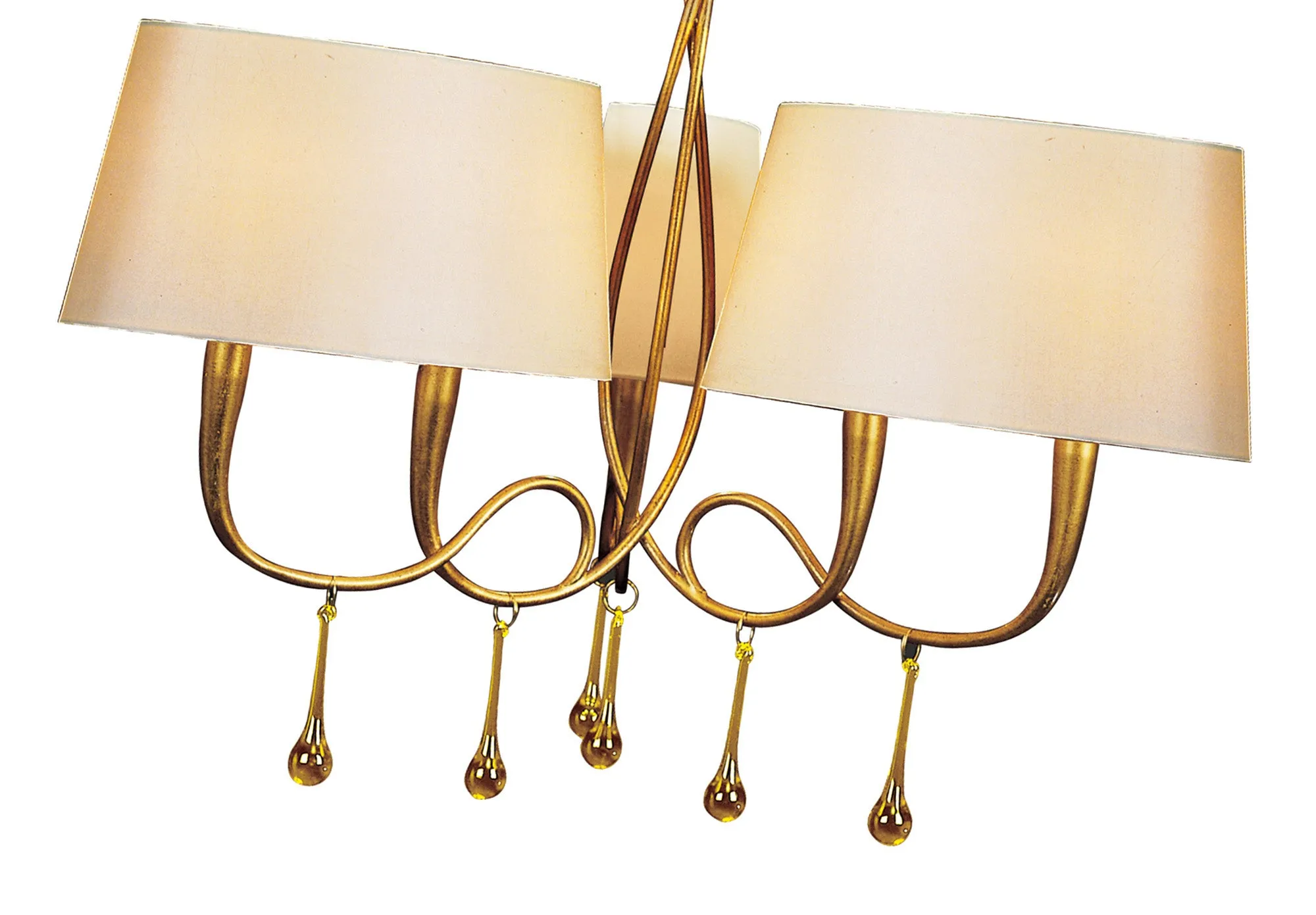 Mantra M0540 Paola Pendant 6 Light Gold Leaf