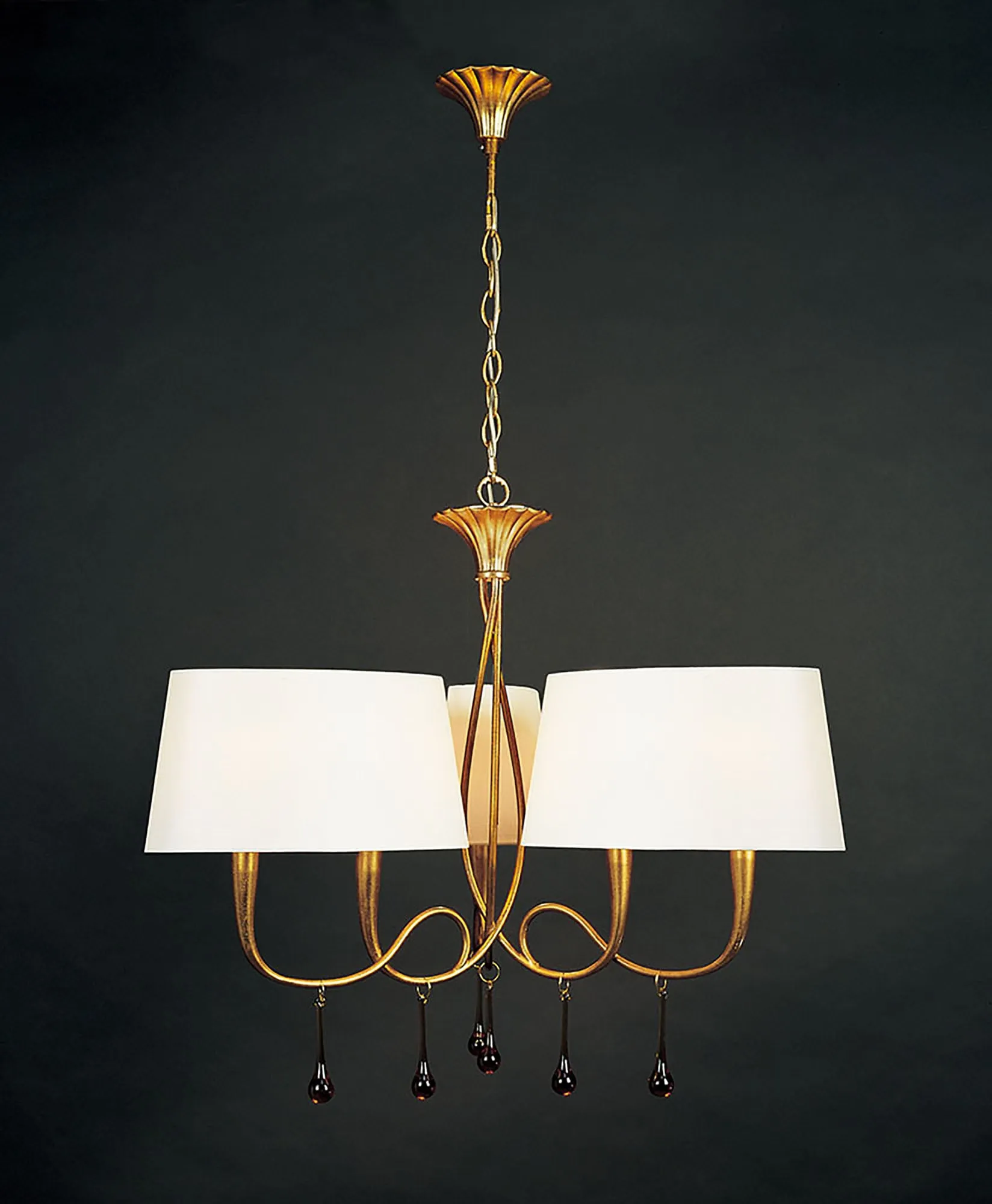 Mantra M0540 Paola Pendant 6 Light Gold Leaf