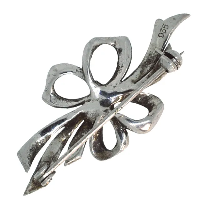 Marcasite Bow Brooch