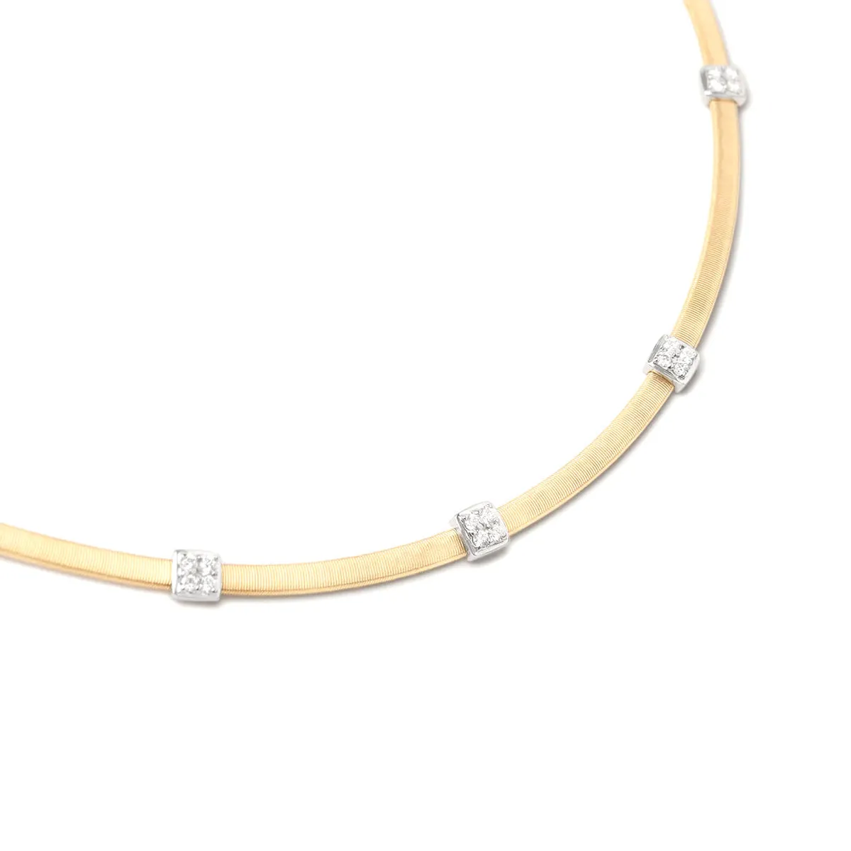 Marco Bicego Masai Coil Necklace With Diamond Stations