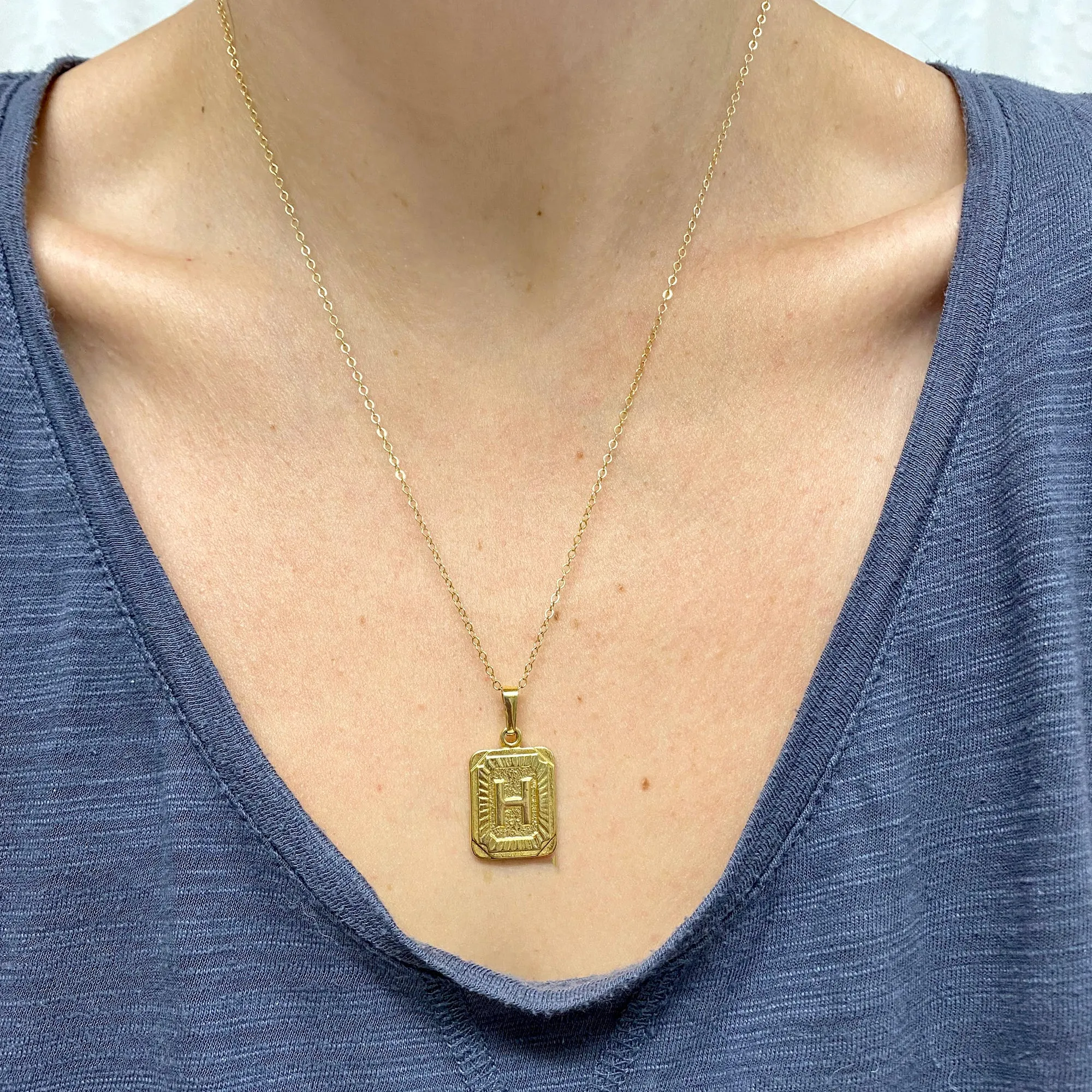 Medallion Initial Necklace