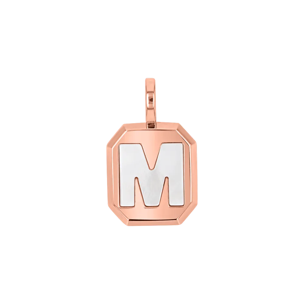 Mega Mother of Pearl Initial Charm