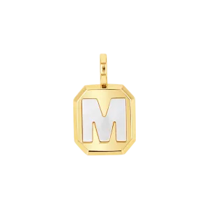 Mega Mother of Pearl Initial Charm