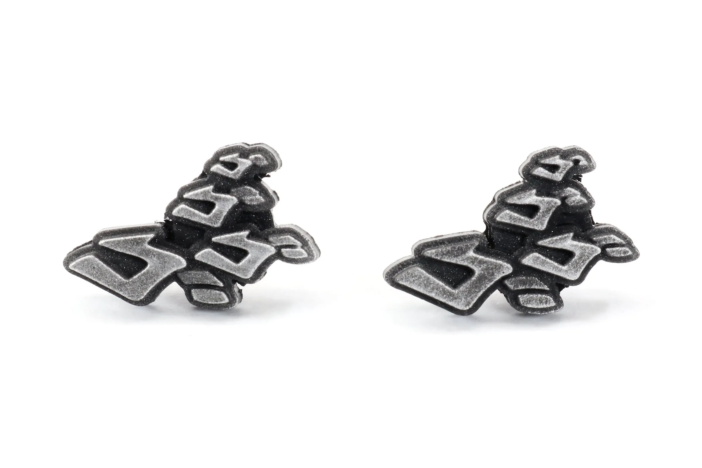 Menace Symbol Stainless Steel Studded Earrings Pair - Bizarre Adventure