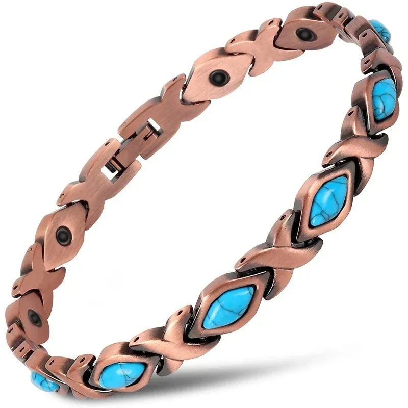 Men's Copper Magnetic Bracelet - Health Energy Germanium Arthritis