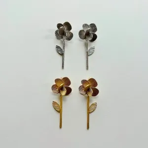 Modern Vintage Dynamic Oversized Flower Earrings