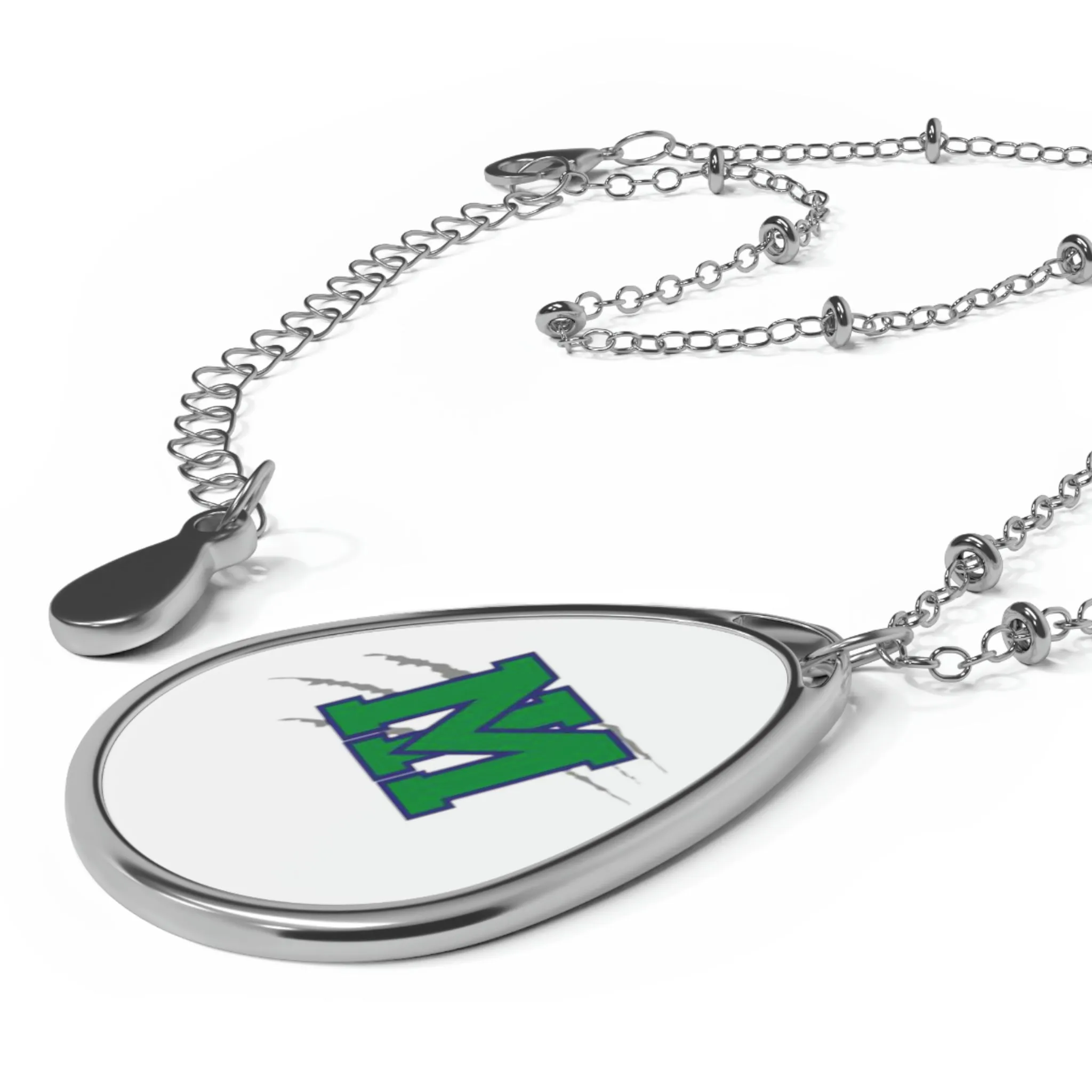 Mountain Island Charter School Oval Necklace