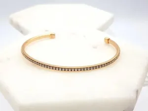 Natalia - Simple Crystal Bridal Bangle Bracelet