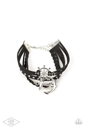 Paparazzi Anchors Away - Black Bracelet