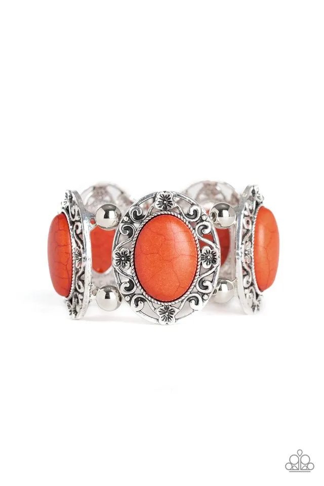 Paparazzi Bracelet ~ Rodeo Rancho - Orange