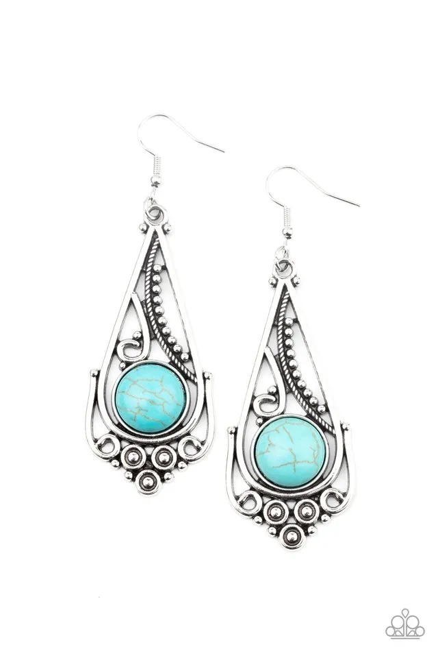 Paparazzi Earring ~ Canyon Climate - Blue