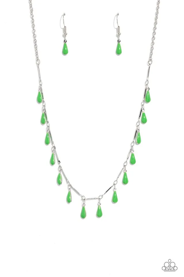 Paparazzi Necklace ~ Drop-Dead Dance - Green