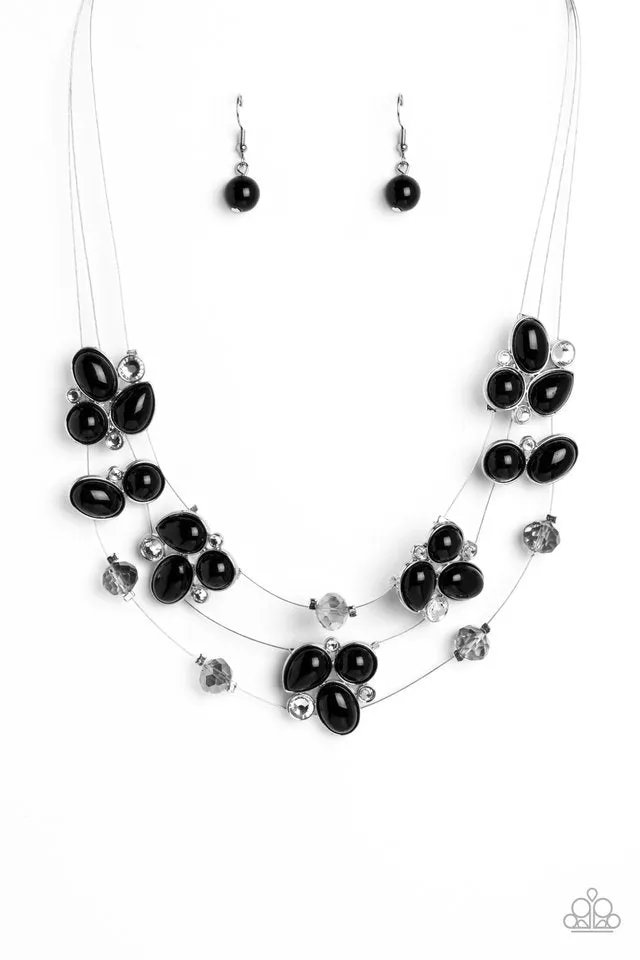 Paparazzi Necklace ~ Snow Angels - Black