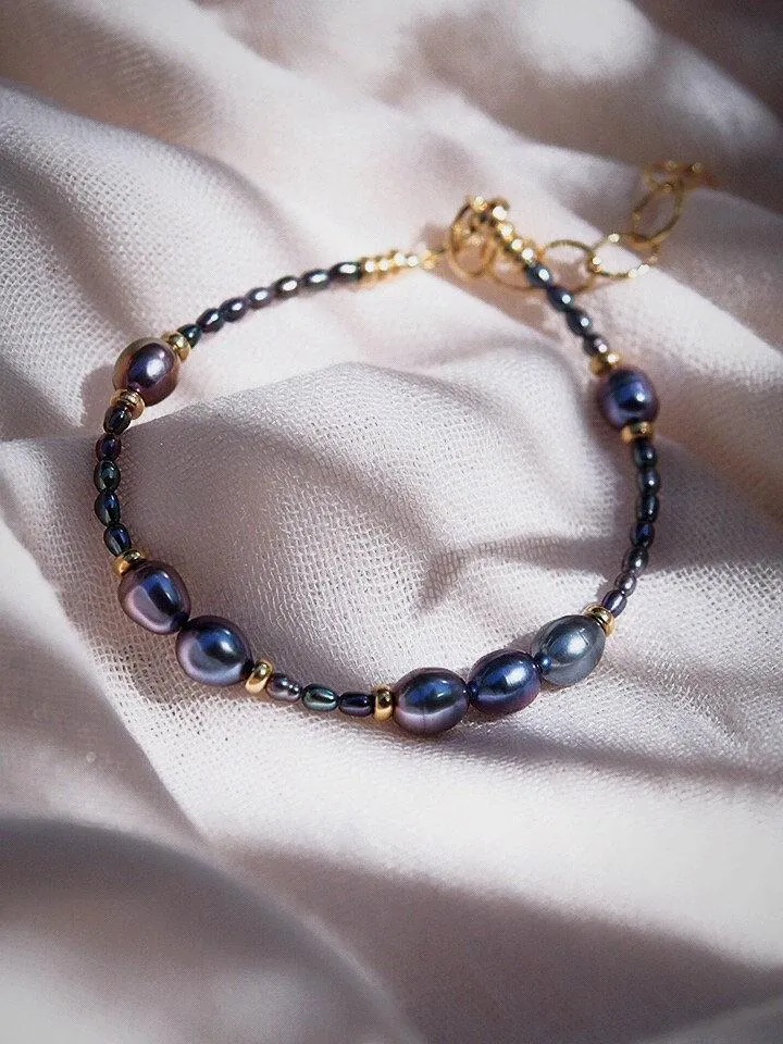 Peacock Pearl Bead Bracelet - Hiwahiwa