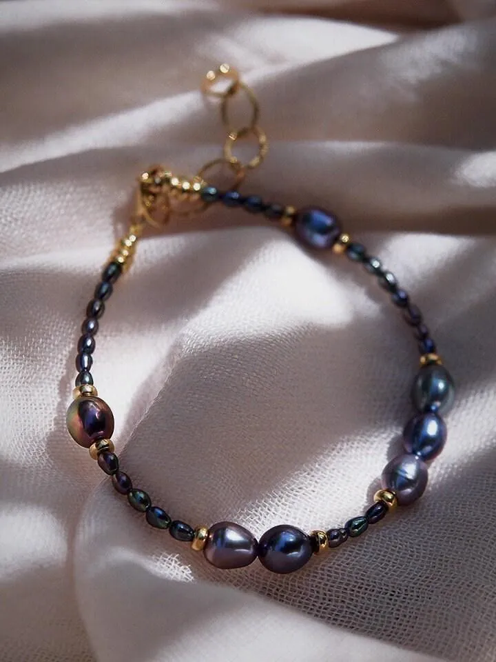 Peacock Pearl Bead Bracelet - Hiwahiwa