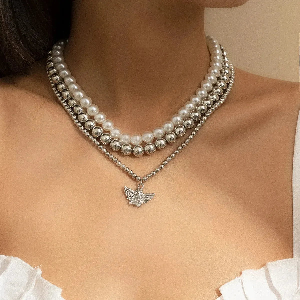 Pearl Layered Elegance Necklace