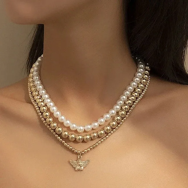 Pearl Layered Elegance Necklace