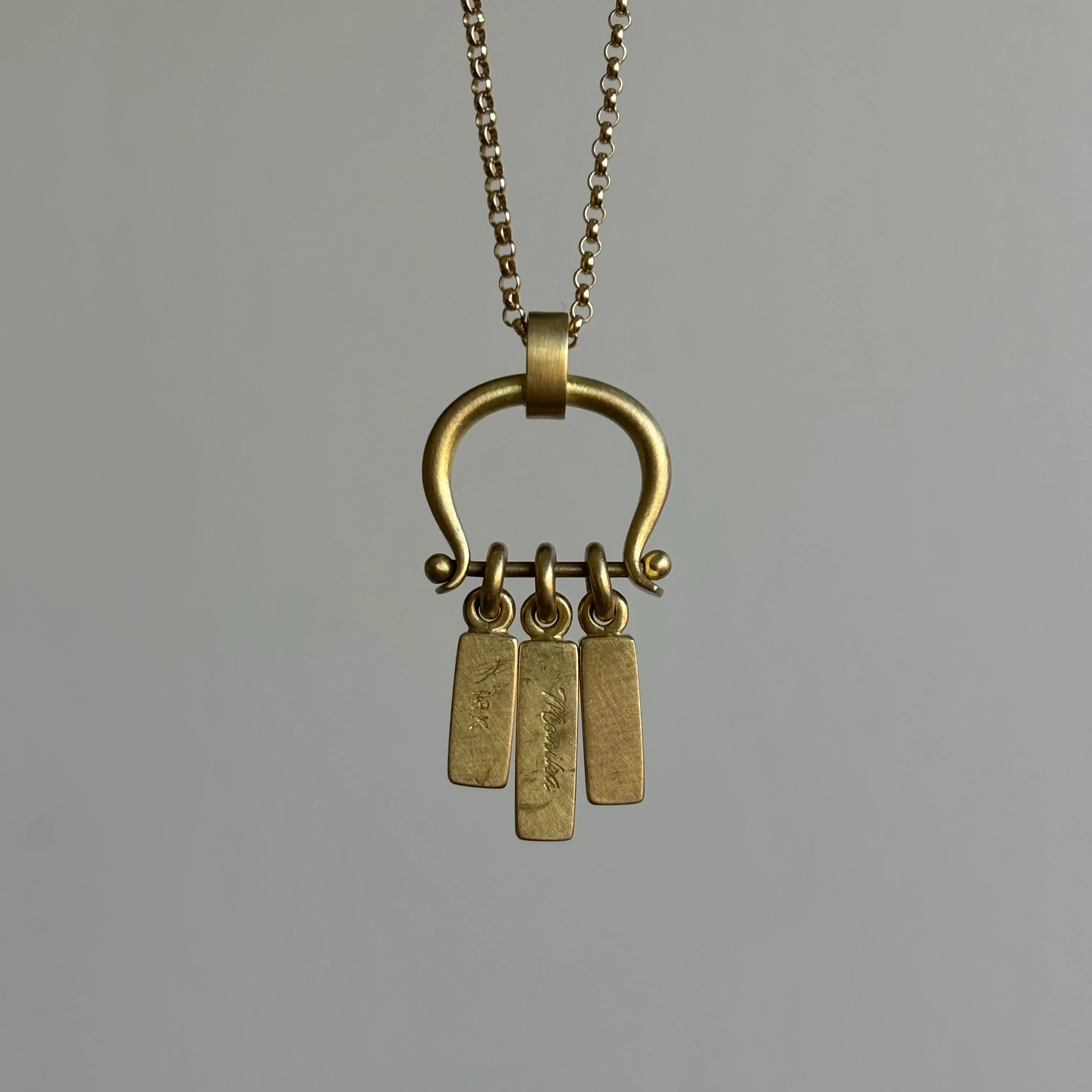 Peridot Baguette Lyre Necklace