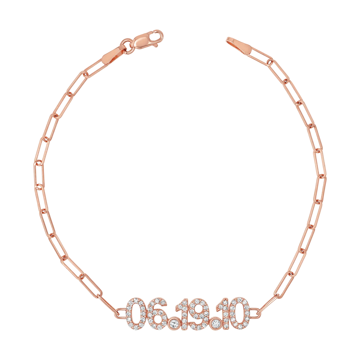 Personalized Date Chain Bracelet