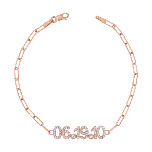 Personalized Date Chain Bracelet