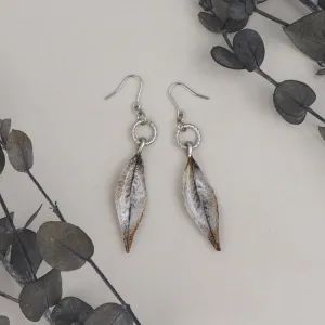 Pottery Esque Leaf Earrings