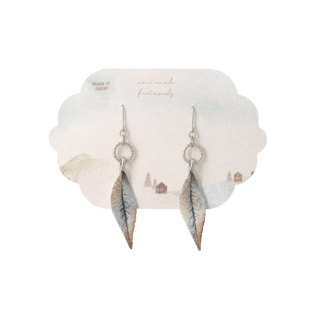 Pottery Esque Leaf Earrings