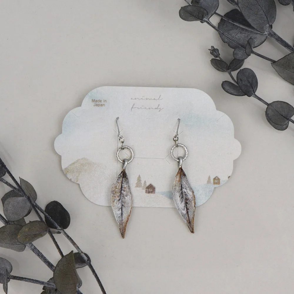 Pottery Esque Leaf Earrings