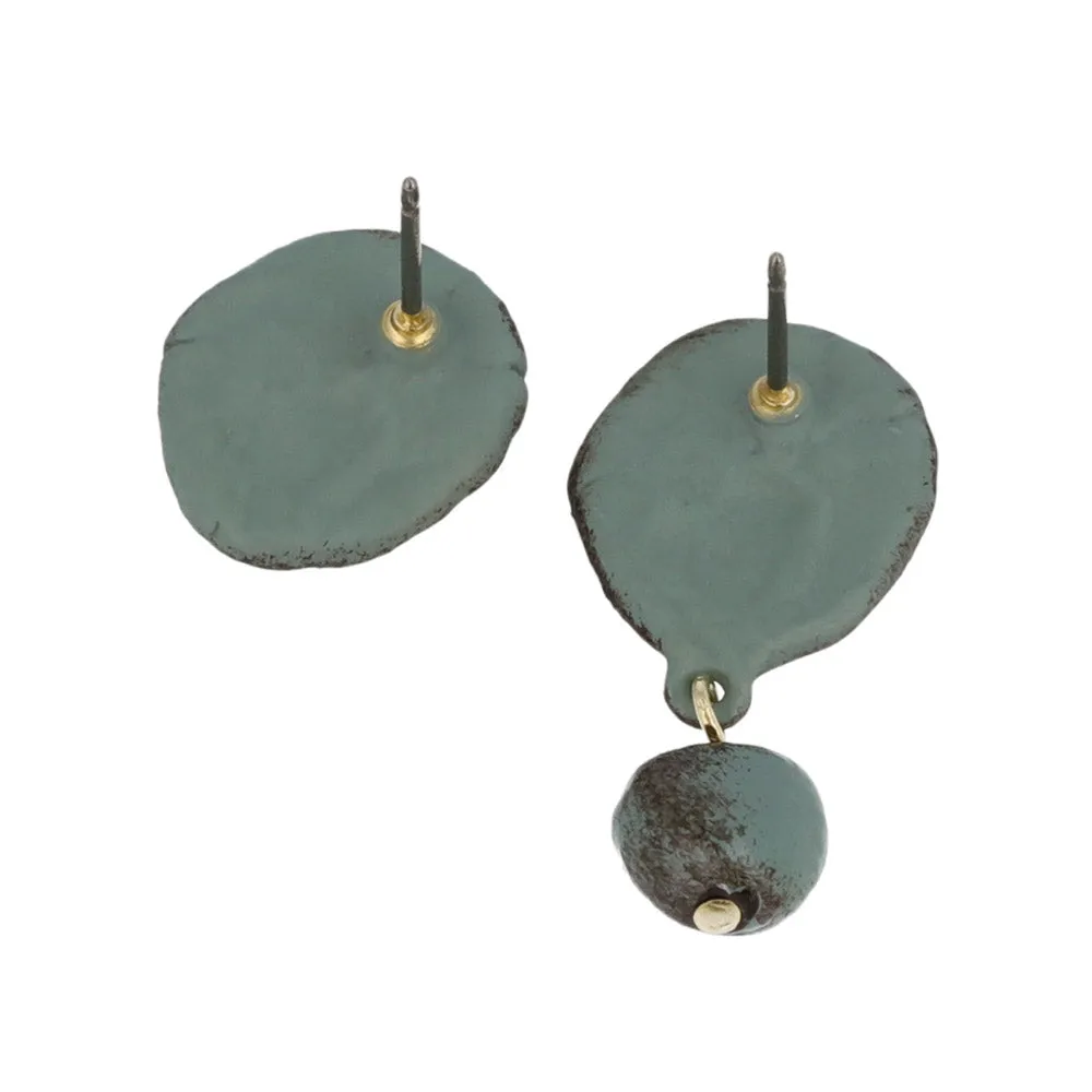 Pottery Esque Organic Circle Earrings