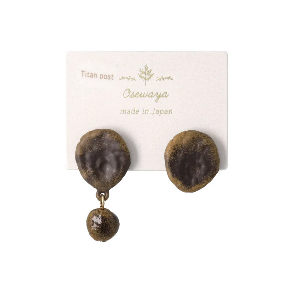 Pottery Esque Organic Circle Earrings