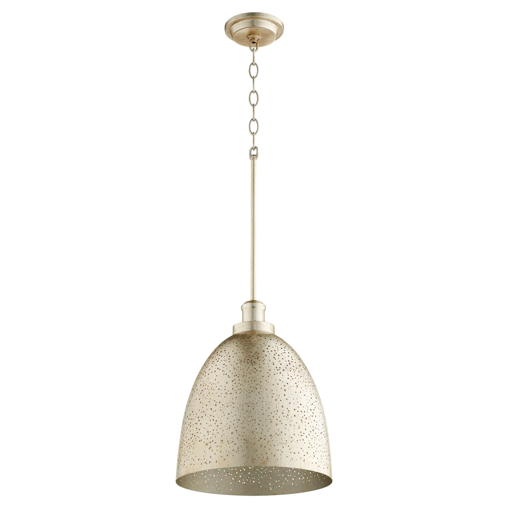 Quorum 8827-60 Pendant - Aged Silver Leaf 1lt Stary Night Modern Farmhouse Industrial Transitional