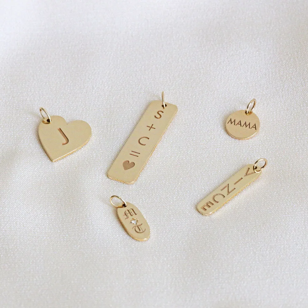 Rectangle Engravable ID Charm