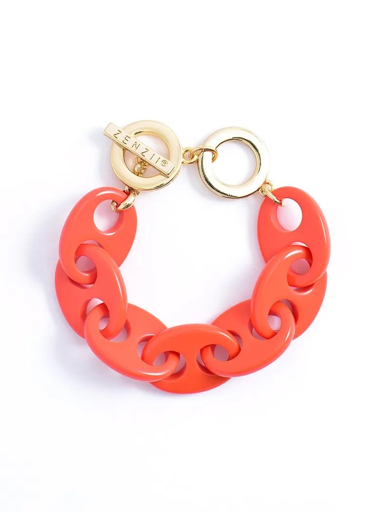 Resin Links Toggle Bracelet