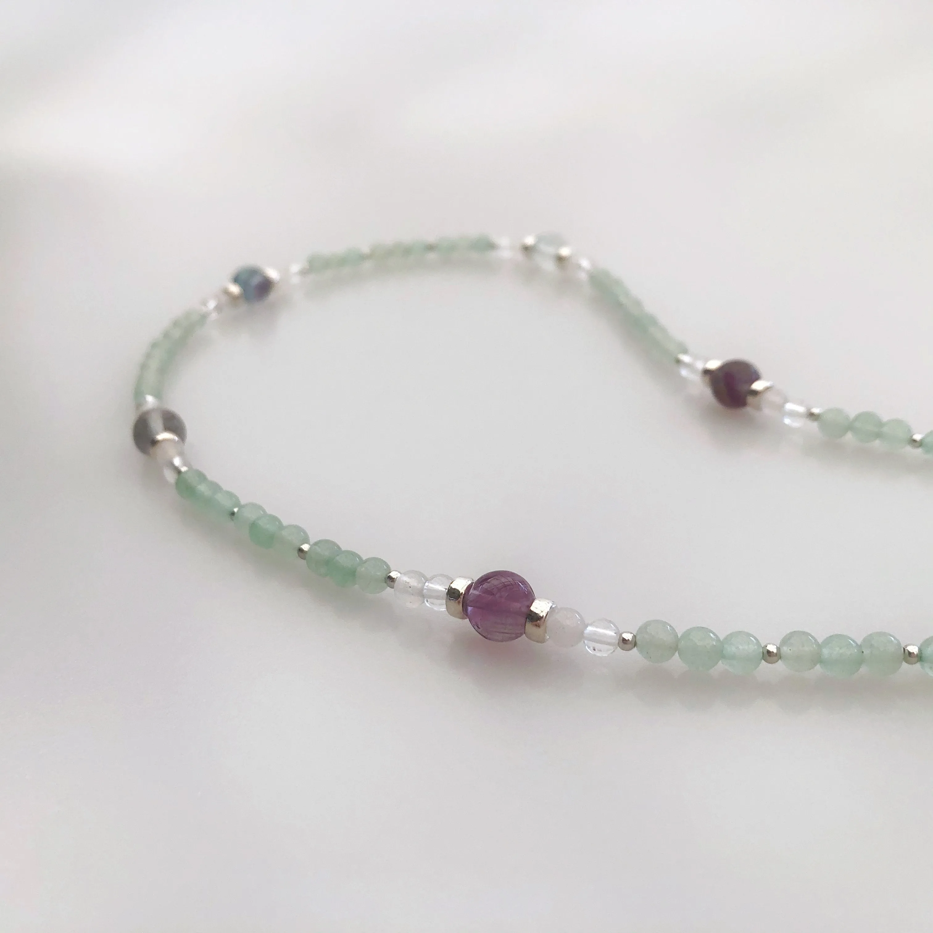 Return to Origin Beaded Aventurine Necklace 28 Inch