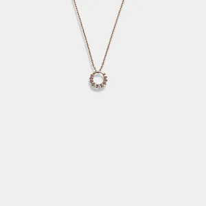 rose gold Graceful Orbit Silver Necklace