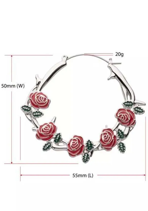 Roses and Thorns | PLUG HOOP EARRINGS