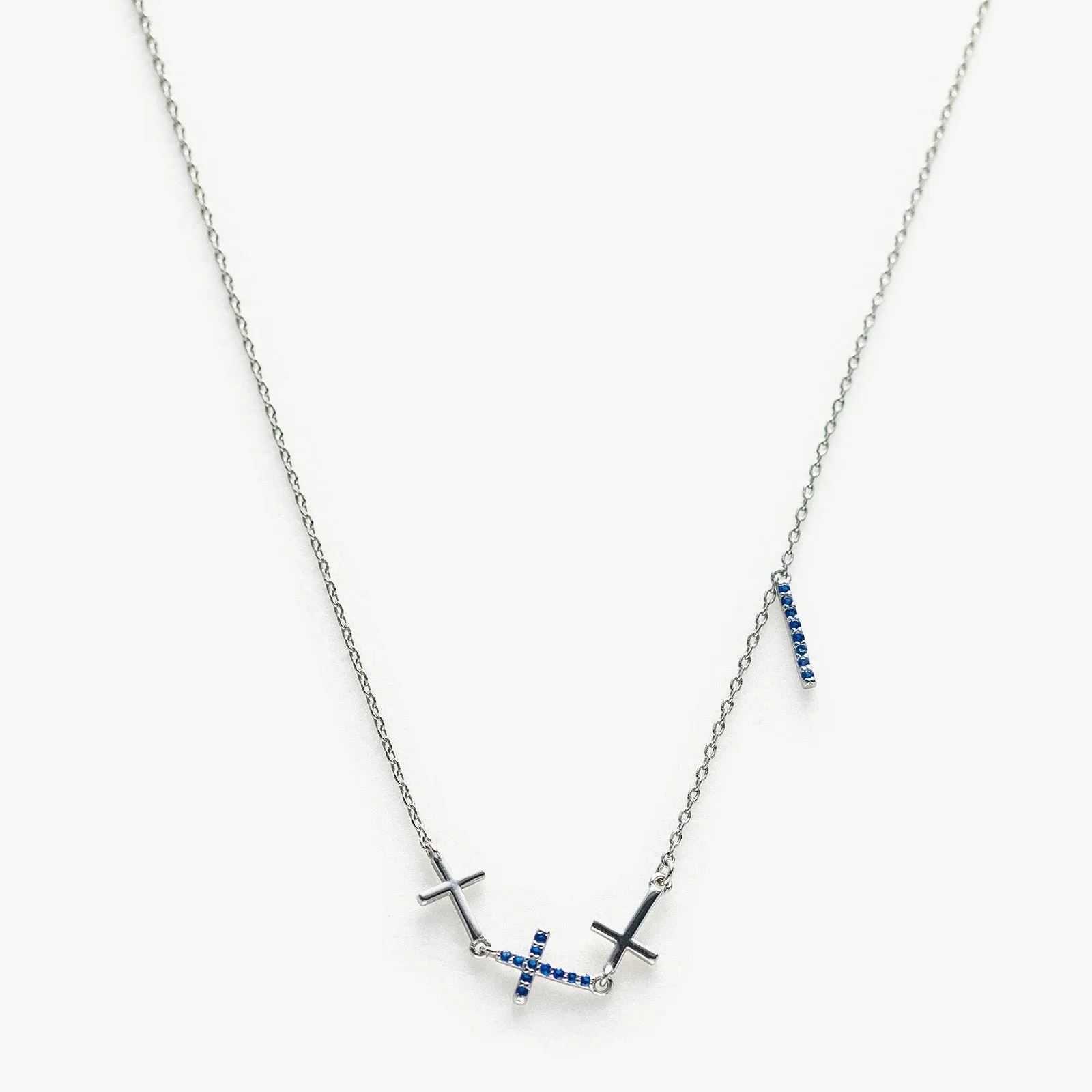 Sideways Crosses Chain Necklace