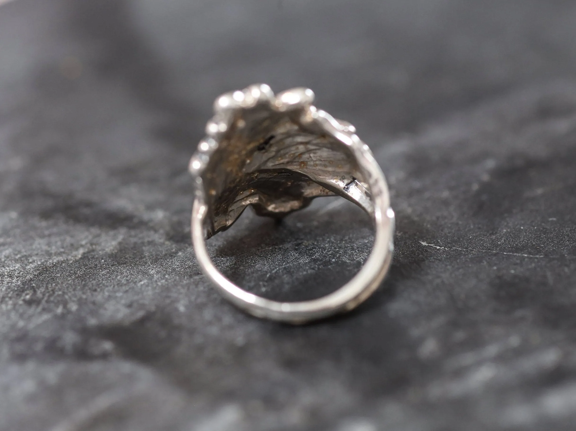 Silver Leaf Ring - Statement Leaf Ring - Large Leaf Ring