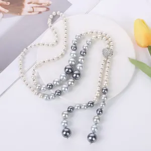 Sparkle Heart & Pearl Necklace