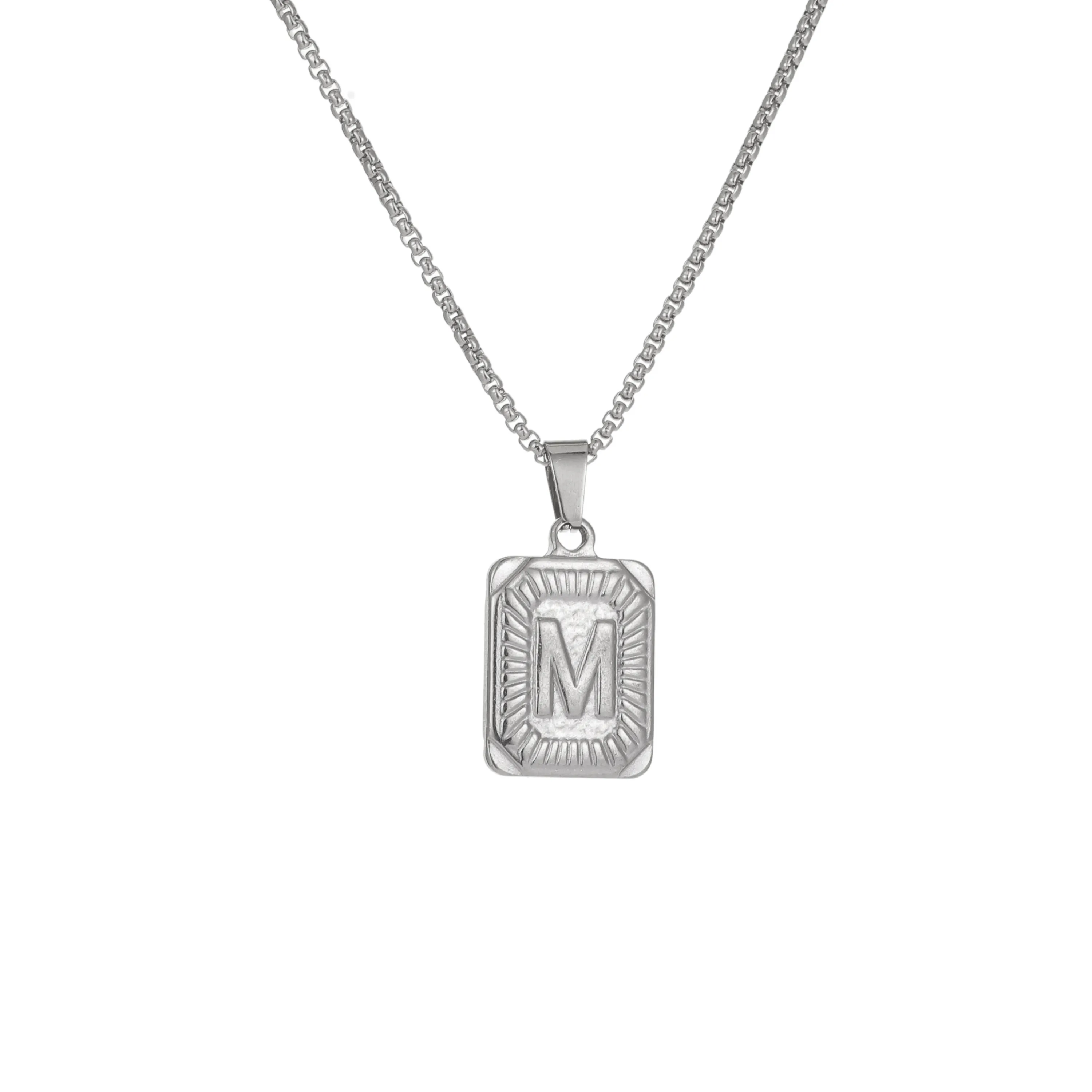 Square Monogram Pendant