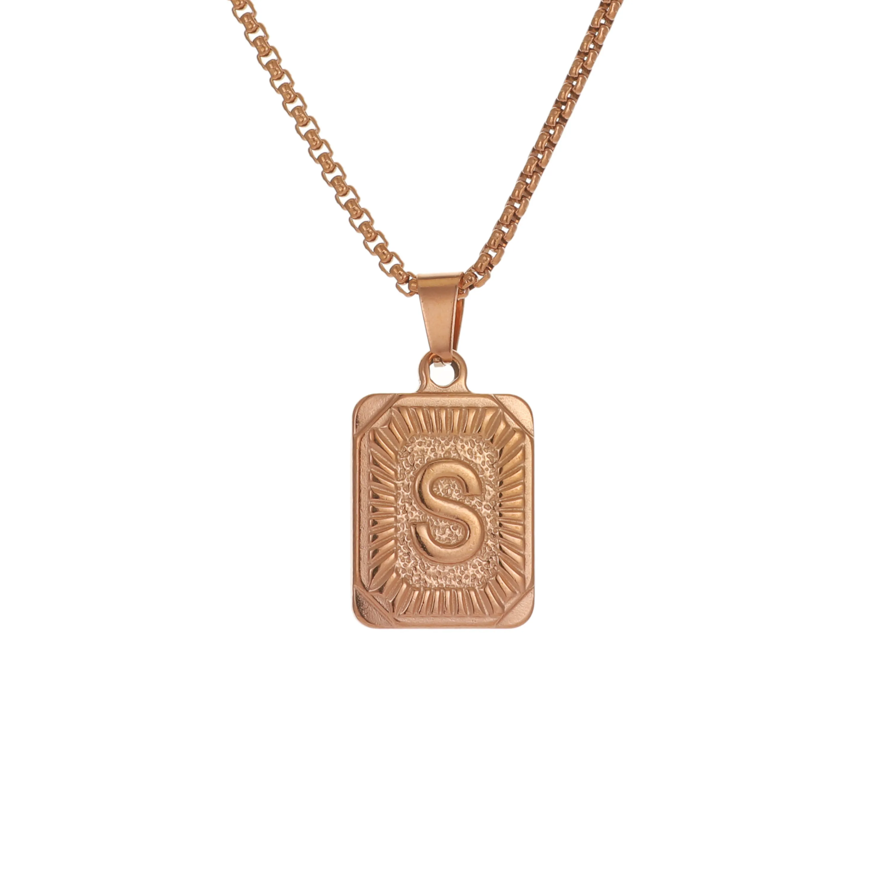 Square Monogram Pendant