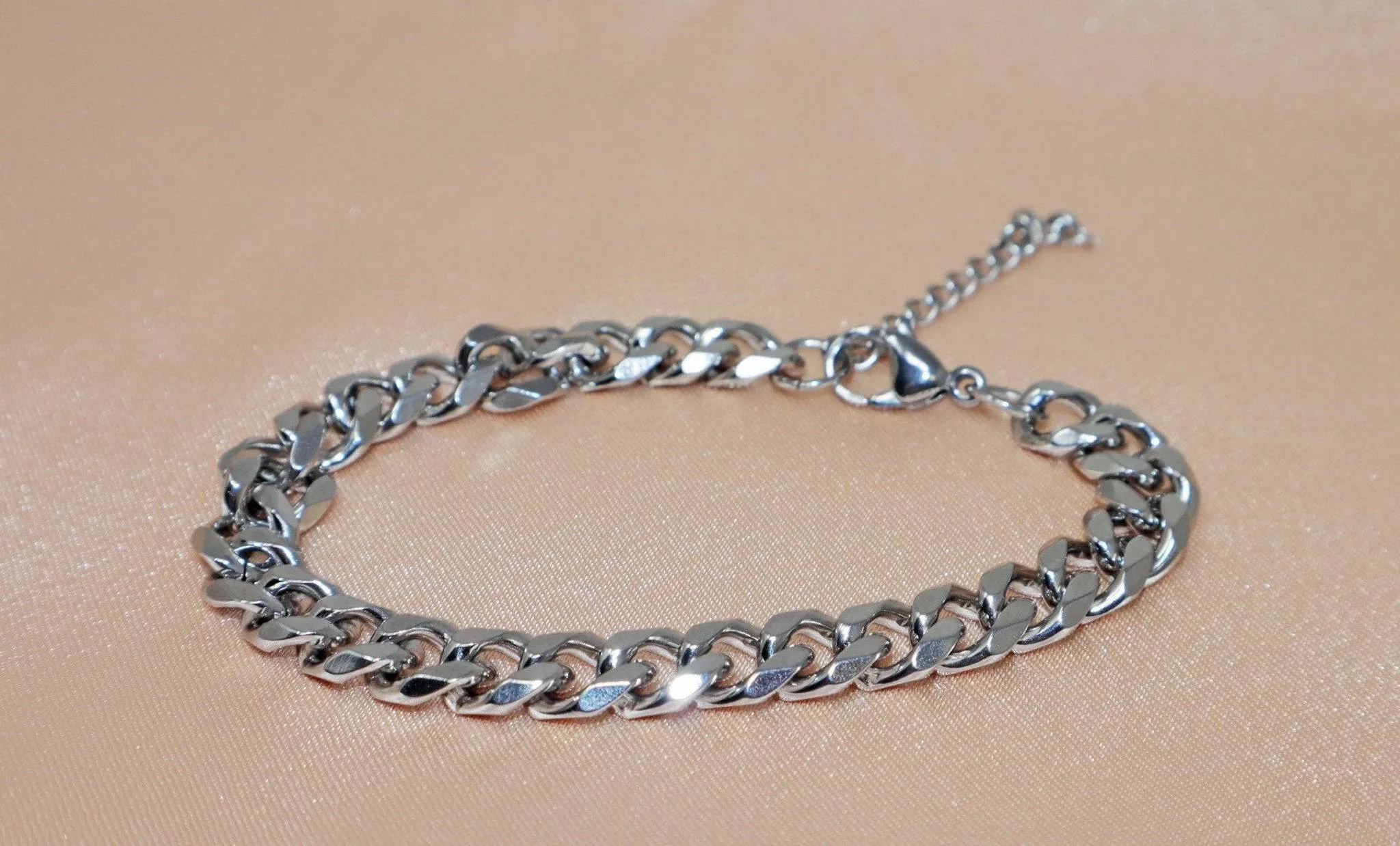 Stainless Steel Cuban Chain Link Bracelet For Men/Women, Men's Classic Bracelet, Gift For Him, Father’s Day gift, Wedding Bracelet For Men