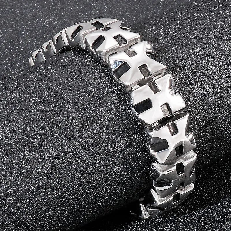 Stylish Men's Personalized Stainless Steel Bracelet - Creative Fashion Accessory