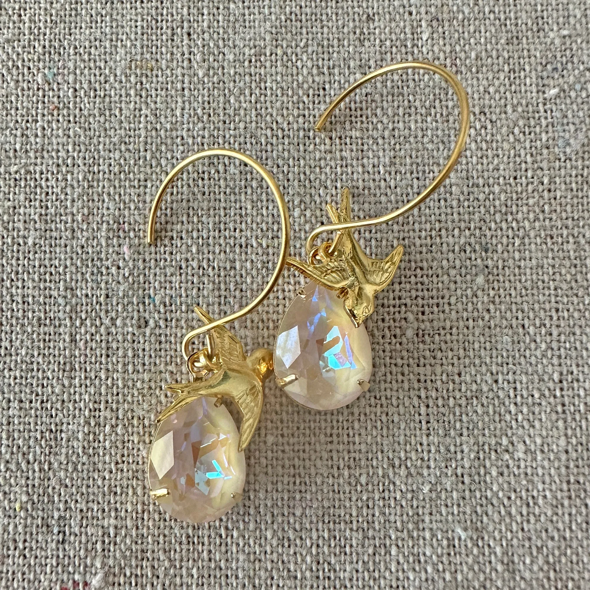 Swallow Serenade Pear Earrings