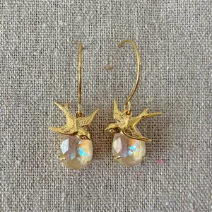 Swallow Serenade Pear Earrings